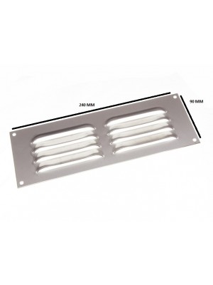 STAINLESS STEEL LOUVRED VENTILATION GRILLE COVER 9 X 3 INCH