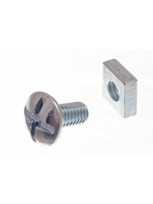 Roofing Bolts & Square Nuts ZP Zinc Plated M6 X 12