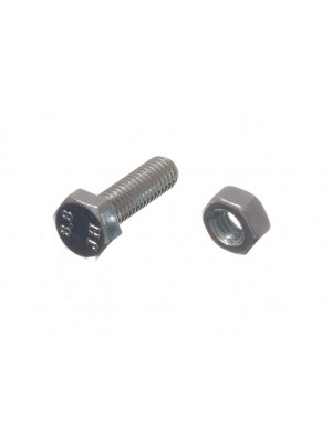 HEX BOLTS SET SCREW 4.8 GRADE M6 20MM BZP ZINC PLATED 
