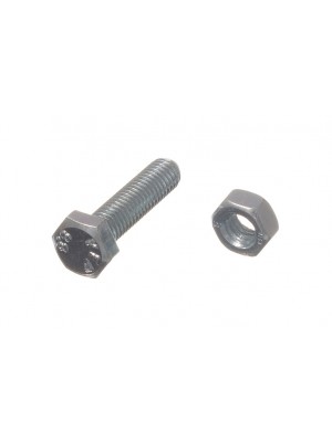 HEX BOLTS SET SCREW 4.8 GRADE M6 25MM BZP ZINC PLATED 