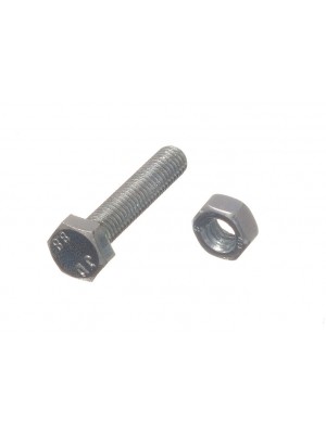 10 HEX BOLTS SET SCREW 4.8 GRADE M6 30MM BZP ZINC PLATED 