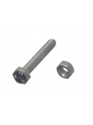 HEX BOLTS SET SCREW 4.8 GRADE M6 40MM BZP ZINC PLATED 