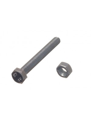 HEX BOLTS SET SCREW 4.8 GRADE M6 50MM BZP ZINC PLATED 