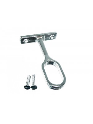 Centre Support For Oval Wardrobe Rail Rod Chrome + Fixing Screws
