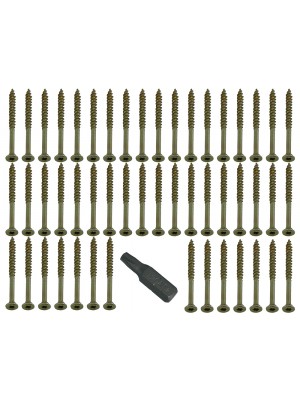 TORX - FAST CSK EASY TORX HEAD WOODSCREWS 3.5mm x 20mm + FREE BIT 