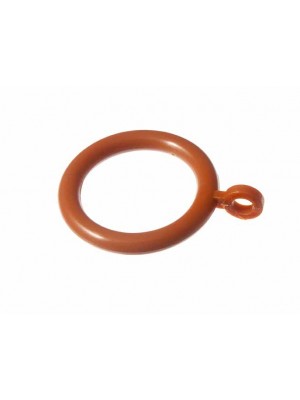 Medium Brown Plastic Drape Curtain Pole Rod Rings 28mm Id 40mm Od