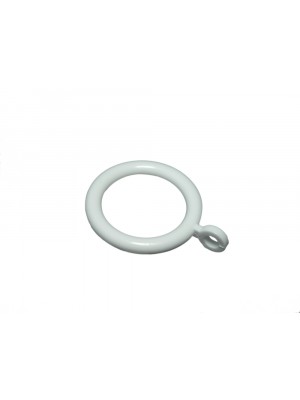 White Plastic Curtain Drape Pole Rod Rings  28mm Id 40mm Od