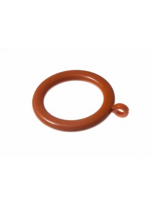 Plastic Curtain Drape Medium Brown Rod Pole Rings 37mm Id 50mm Od