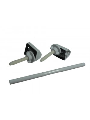 Full Toilet Seat Fitting Kit Modern With White Rods Set