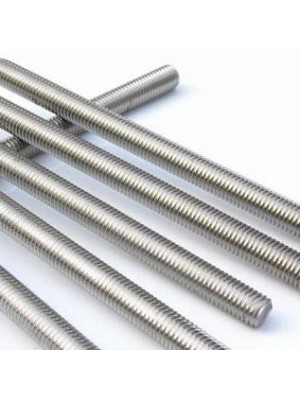 Threaded Bar / Rods / Studding With 4 Nuts ZP Steel M6 X 0.3 Metre