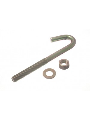 Hook Bolt Fixings + Nuts & Washers M10 X 200mm Zy Zinc Plated