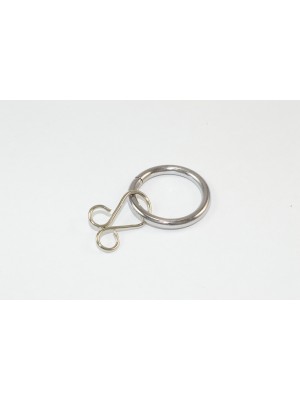 Curtain Drape Rod Rings Loose Eye Chrome CP Steel Id 20mm - Od 26mm 