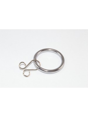 6 x LOOSE EYE POLE CURTAIN DRAPE ROD RINGS CHROMED ID 25mm - OD 32mm