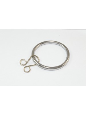 6 x CURTAIN POLE ROD RINGS LOOSE EYE CP CHROMED STEEL ID 35mm - OD 42mm