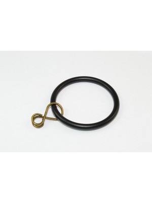 6 x LOOSE EYE CURTAIN DRAPE POLE ROD RINGS BLACK STEEL ID 35mm - OD 42mm