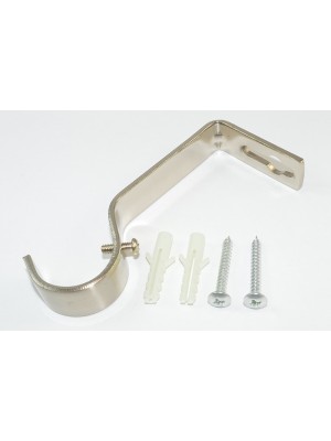 Bracket For Curtain Drape Rail Pole Rod Support Brushed Nickel 28mm