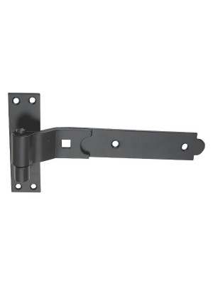 Cranked Hook & Band Shed Door Hinge Steel Black 250mm X 38mm X 4.5mm