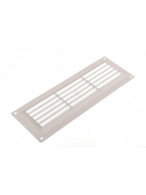 White Plastic Fixed Air Vent Louvre Grille Cover 9 X 3