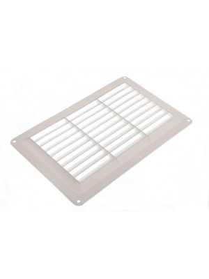 White Plastic Fixed Air Vent Louvre Grille Cover 9 X 6