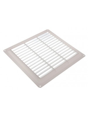 White Plastic Fixed Air Vent Louvre Grille Cover 9 X 9
