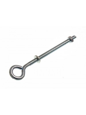 Eye Bolts With Nuts & Washers M6 X 100mm Fully Threaded BZP