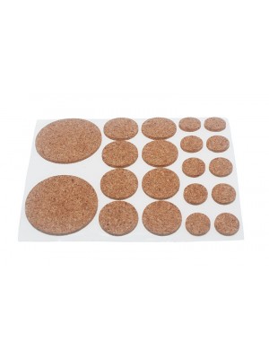 Sheet Of Cork Protective Pads Assorted Sizes ( 20 Per Sheet ) 