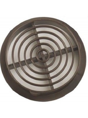 100 X Air Vent - Soffit Louvre Brown 100mm For 100mm Hole Diameter