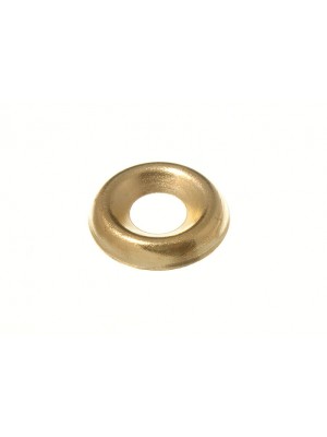 SCREW CUP SURFACE FINISHING WASHERS NO. 8 BRASS PLATED STEEL