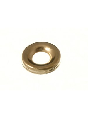 SCREW CUP SURFACE FINISHING WASHERS NO. 10 BRASS PLATED STEEL