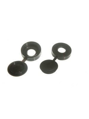 Screw Caps With Hinged Covers To Fit No. 6 & No. 8 Screws Black