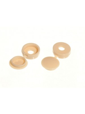 120 X Screw Cap Washers And Hinged Cover Beige To Fit # 6 &Amp; 8 Screws