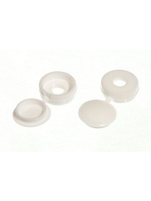 Screw Caps With Hinged Covers To Fit No. 6 & No. 8 Screws White