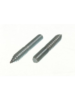 10 X Dowel Furniture Screws, Wood To Metal Double Ended 8mm X 50mm Bzp