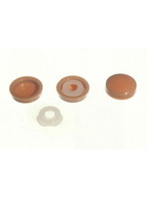 Plastidome Click On Screw Cover Only Teak Colour