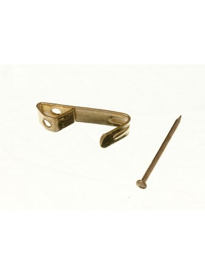 Single Small Picture Hook N0. 1 Brassed With Pins