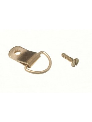 Picture D Ring Single EB Brass Plated Steel Hangers