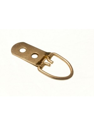 Picture Strap Hanger 2 Hole EB Brass Plated Steel Heavy Duty