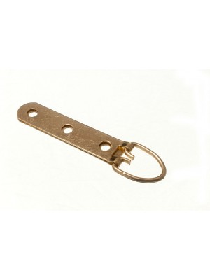 Picture Strap Hanger 3 Hole EB Brass Plated Steel Heavy Duty