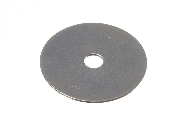 Product Image 50 X Penny Mudguard Repair Washer BZP Steel 6mm Hole X 38mm Dia.