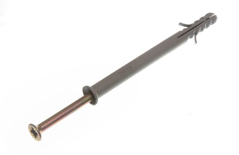 Product Image 400 X Nylon Hammer In Frame Fixings Rawl Masonry Plugs &Amp; Screws 8 X 100mm