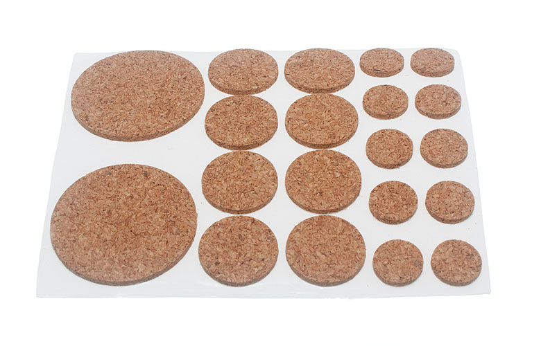 Product Image Sheet Of Cork Protective Pads Assorted Sizes ( 20 Per Sheet ) 
